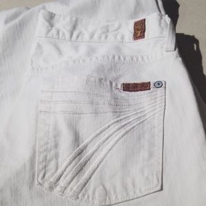 White 7 for all  mankind  flare jeans.